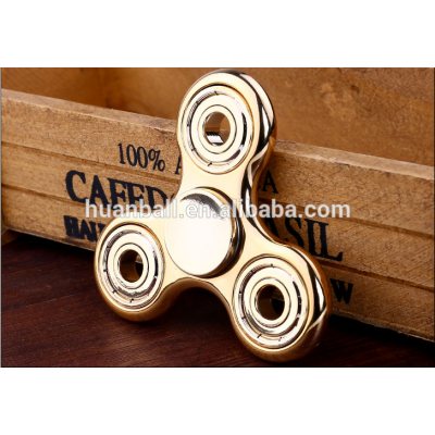 Manufacturer wholesale metal copper finger tip gyro 2017 new arrive gold metal finger toy fidget hand spinner